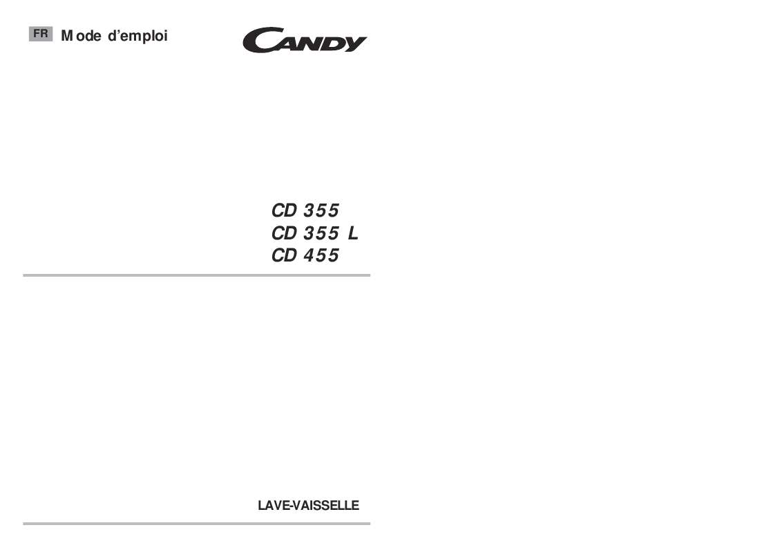 Guide utilisation  CANDY CD 355  de la marque CANDY