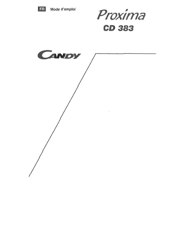 Guide utilisation  CANDY CD 383  de la marque CANDY