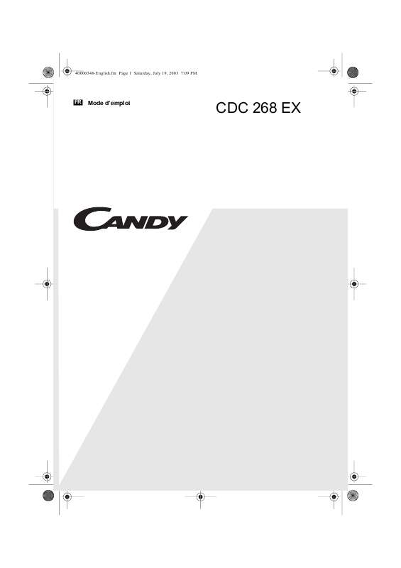 Guide utilisation  CANDY CDC 268 EX  de la marque CANDY