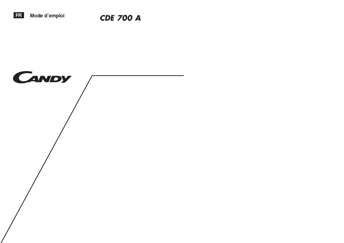 Guide utilisation  CANDY CDE 700 A  de la marque CANDY