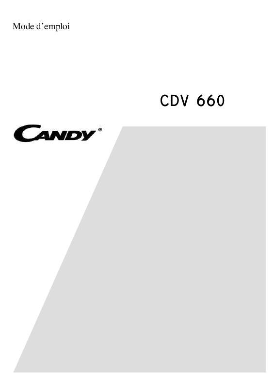 Guide utilisation  CANDY CDV 660  de la marque CANDY