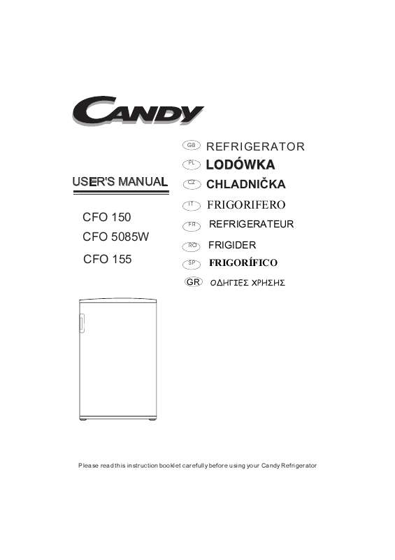 Guide utilisation  CANDY CFO 150  de la marque CANDY