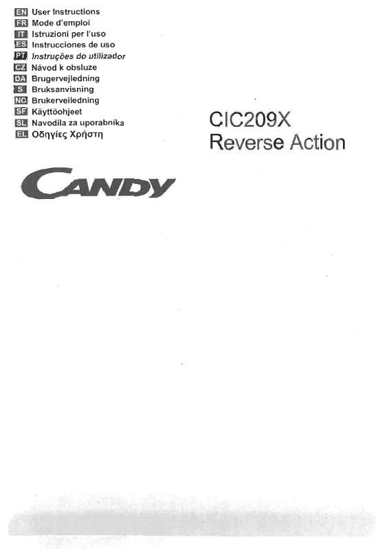 Guide utilisation  CANDY CIC209X  de la marque CANDY