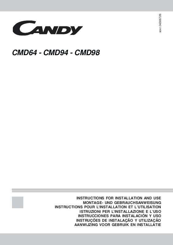 Guide utilisation  CANDY CMD64  de la marque CANDY