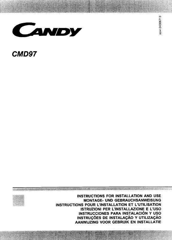 Guide utilisation  CANDY CMD97  de la marque CANDY