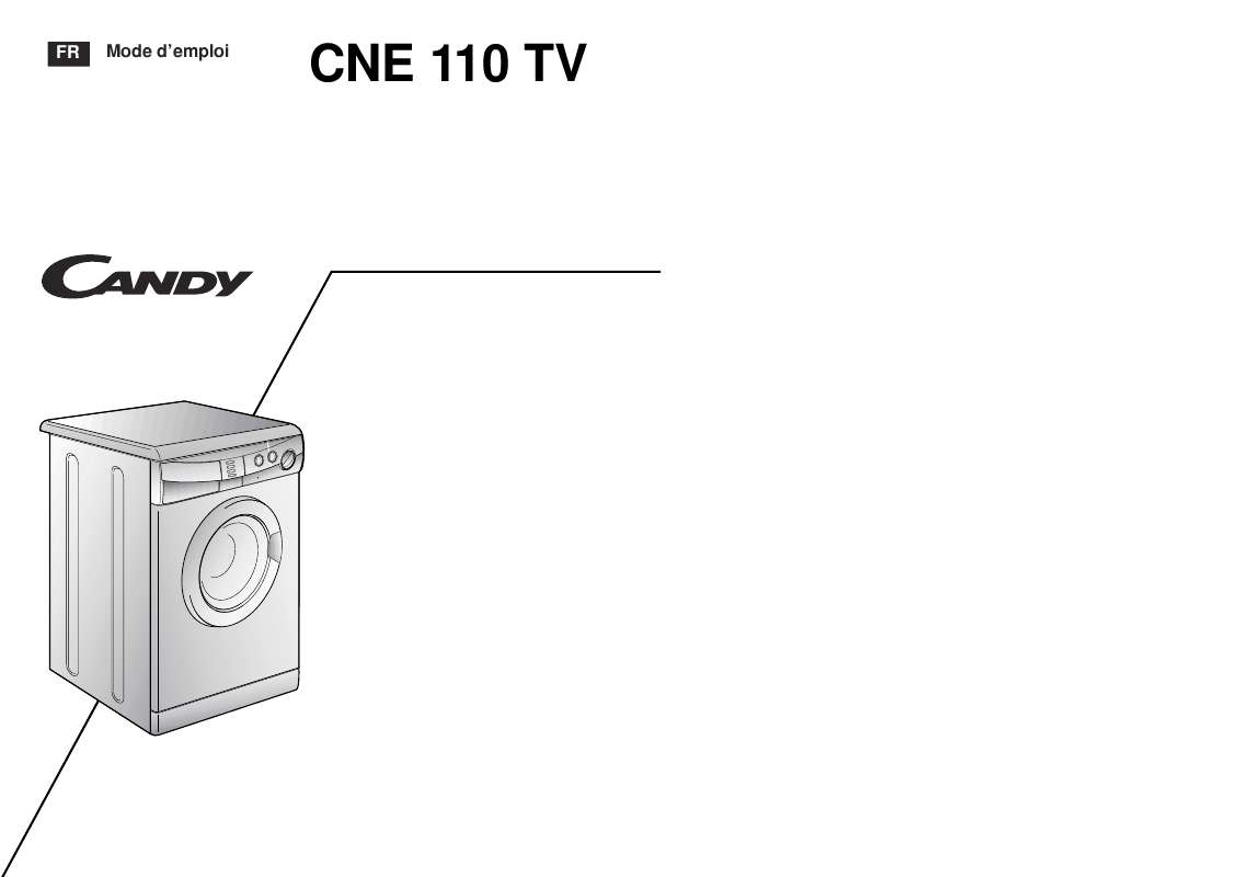 Guide utilisation  CANDY CNE 110 TV  de la marque CANDY