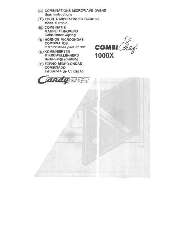 Guide utilisation  CANDY COMBICHEF 1000 X  de la marque CANDY