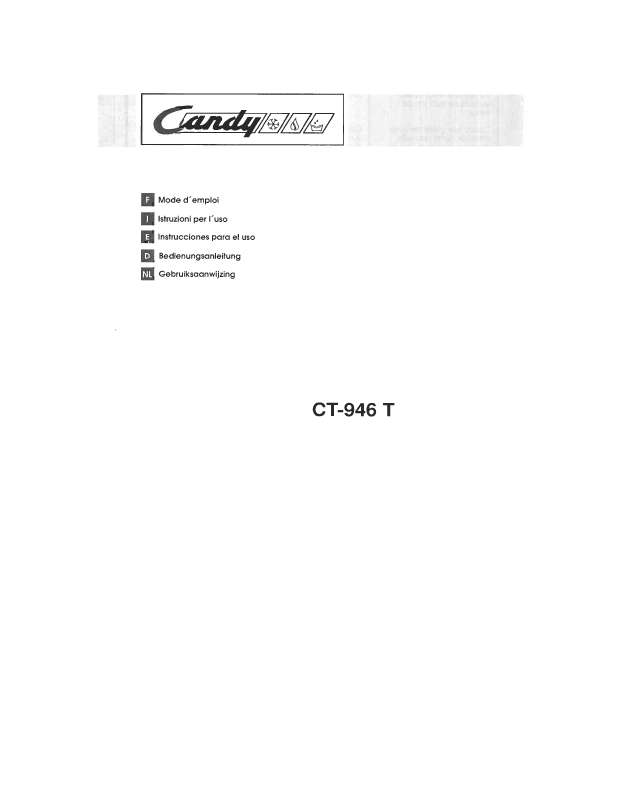 Guide utilisation  CANDY CT-946 T  de la marque CANDY