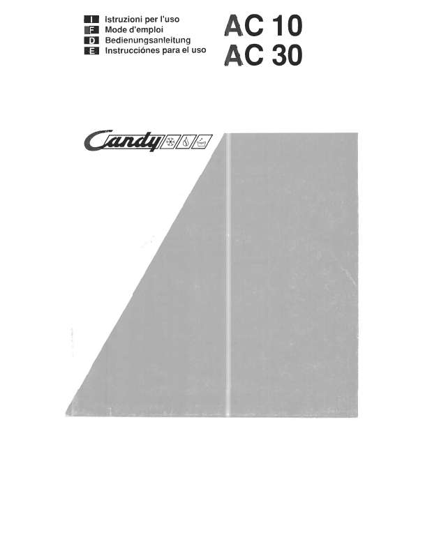 Guide utilisation  CANDY AC10N  de la marque CANDY
