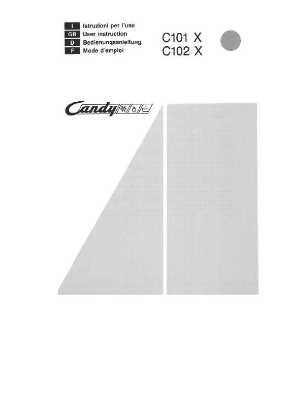 Guide utilisation  CANDY C102X  de la marque CANDY