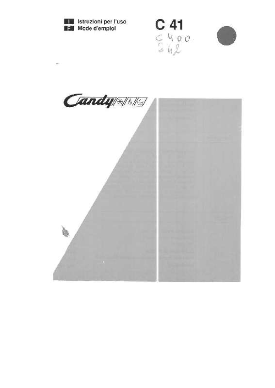 Guide utilisation  CANDY C400  de la marque CANDY