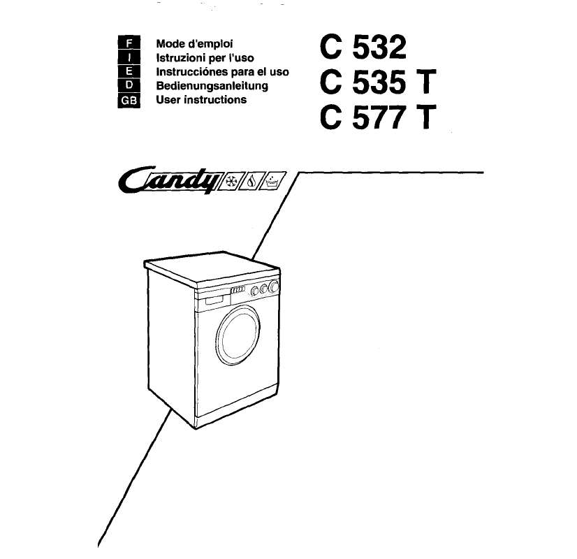 Guide utilisation  CANDY C535T  de la marque CANDY