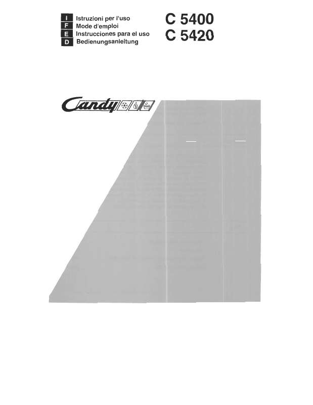 Guide utilisation  CANDY C5420  de la marque CANDY