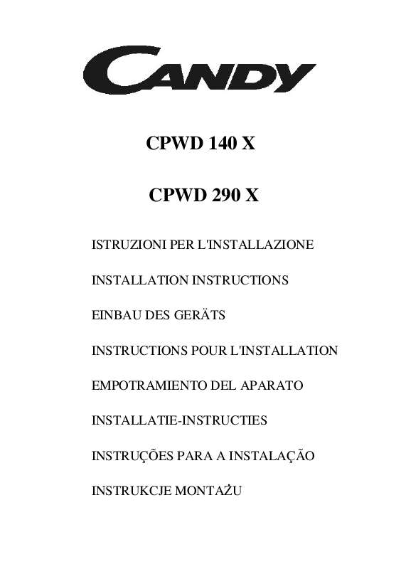 Guide utilisation  CANDY CPWD 290  de la marque CANDY