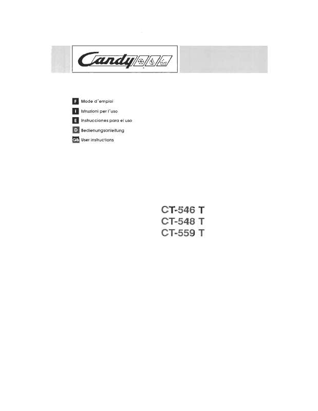 Guide utilisation  CANDY CT 548  de la marque CANDY