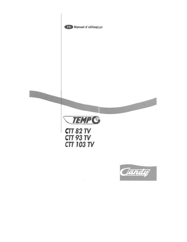 Guide utilisation  CANDY CTT93TV  de la marque CANDY