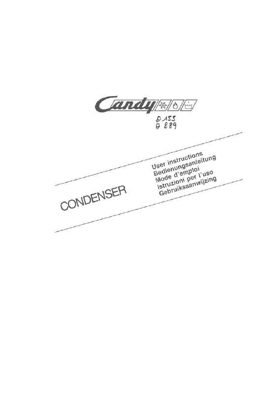 Guide utilisation  CANDY D 289 RX  de la marque CANDY