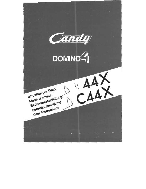 Guide utilisation  CANDY D444X  de la marque CANDY