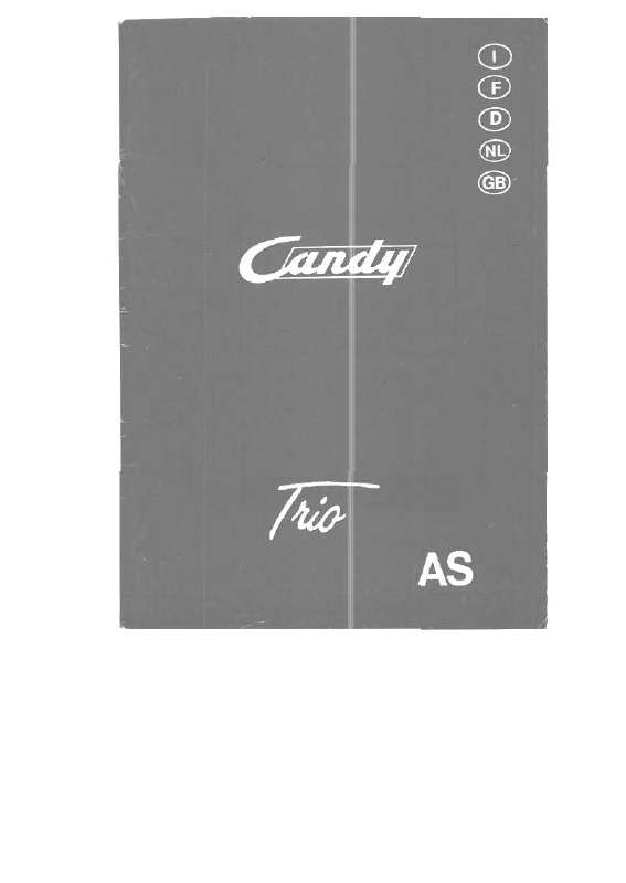Guide utilisation CANDY TRIO AS  de la marque CANDY