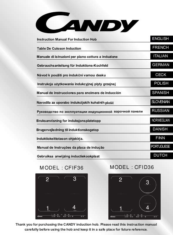 Guide utilisation  CANDY CFI 36  de la marque CANDY