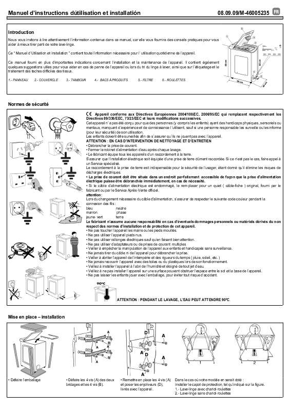 Guide utilisation  CANDY CTF 1255-47  de la marque CANDY