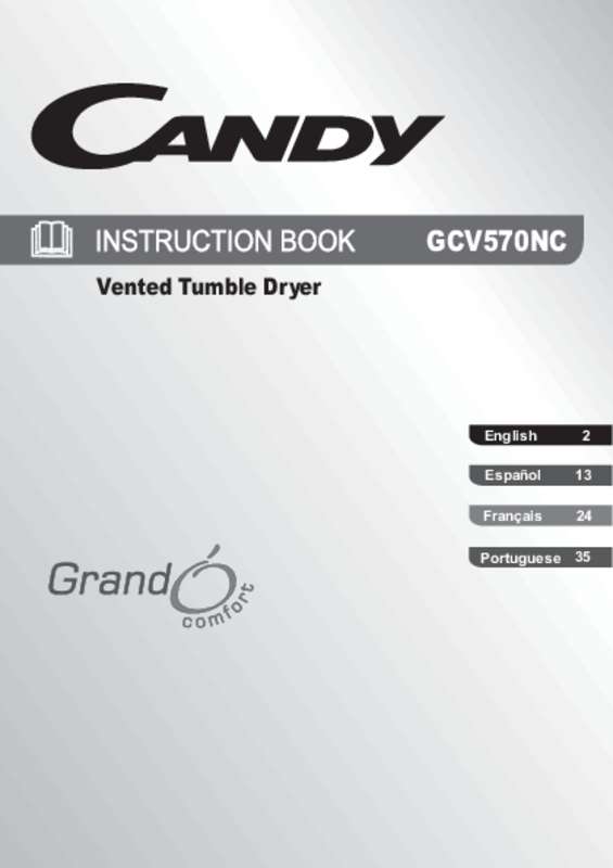 Guide utilisation  CANDY GCV 570NC-S  de la marque CANDY