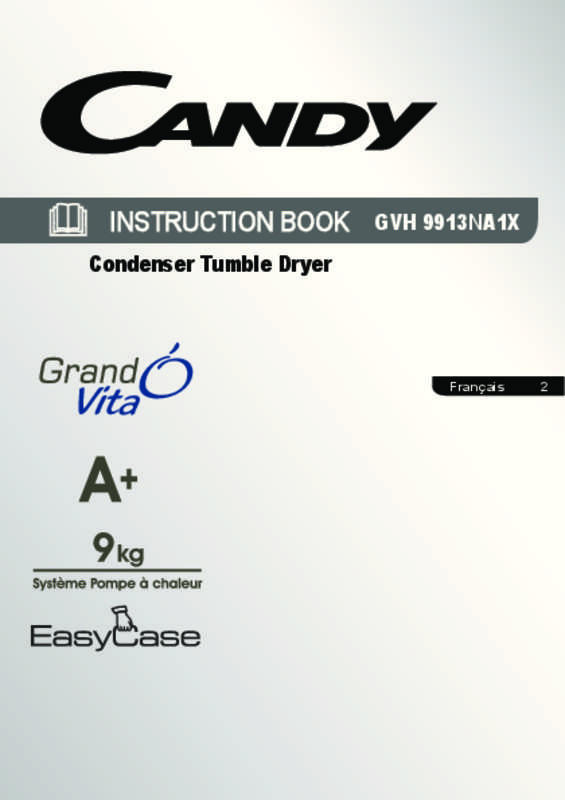 Guide utilisation  CANDY GVH 9913NA1X-47  de la marque CANDY
