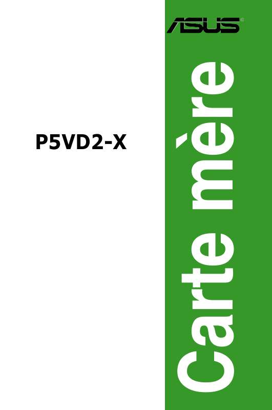 Guide utilisation  ASUS P5VD2-X  de la marque ASUS