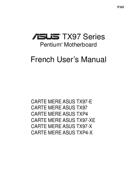 Guide utilisation  ASUS TX97SE  de la marque ASUS