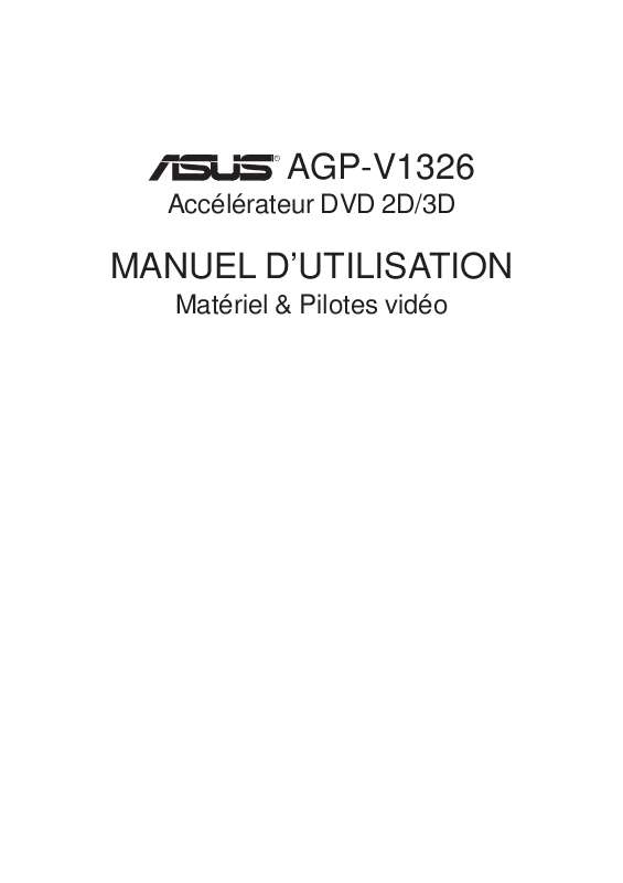 Guide utilisation  ASUS V1326  de la marque ASUS