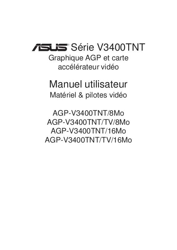 Guide utilisation  ASUS V3400TNT  de la marque ASUS