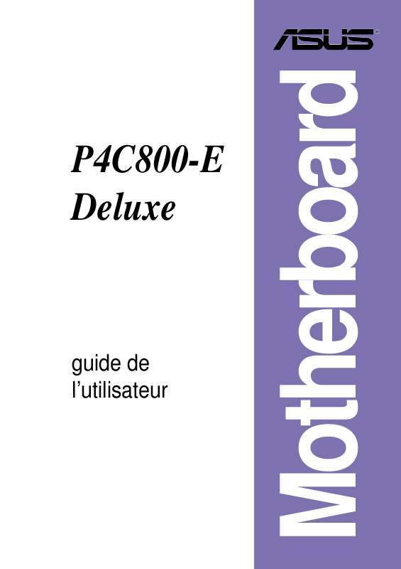 Guide utilisation  ASUS P4C800-E DELUXE  de la marque ASUS