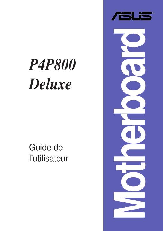 Guide utilisation  ASUS P4P800 DELUXE  de la marque ASUS