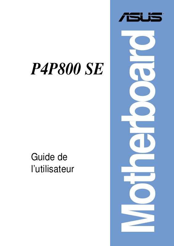 Guide utilisation ASUS P4P800 SE  de la marque ASUS