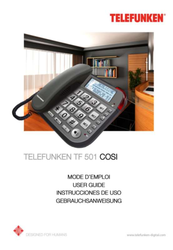 Guide utilisation TELEFUNKEN TF 501 COSI  de la marque TELEFUNKEN