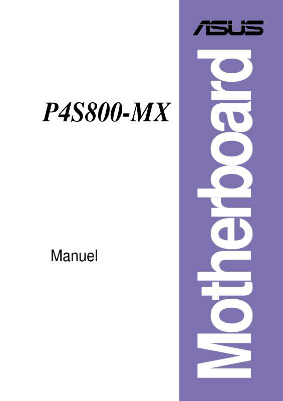 Guide utilisation  ASUS P4S800-MX  de la marque ASUS