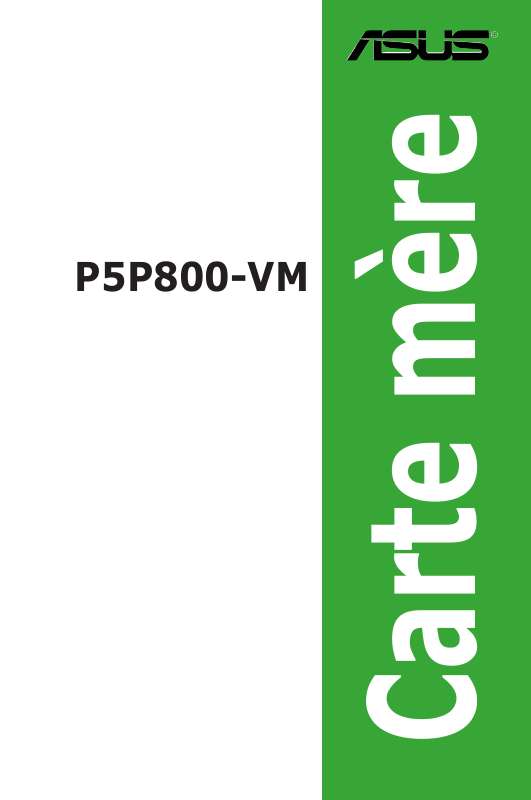Guide utilisation  ASUS P5P800-VM  de la marque ASUS