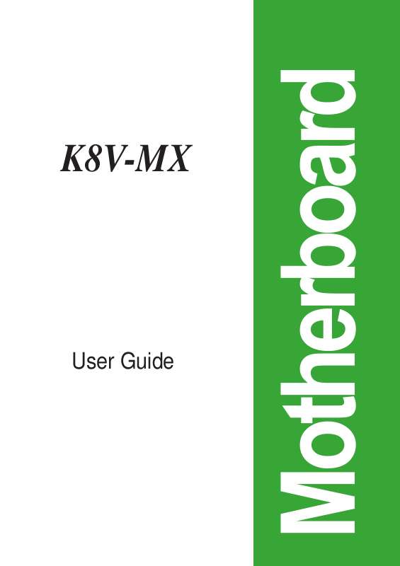 Guide utilisation ASUS K8V-MX  de la marque ASUS