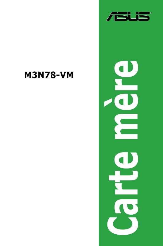 Guide utilisation ASUS M3N78-VM  de la marque ASUS