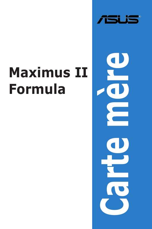 Guide utilisation ASUS MAXIMUS II FORMULA  de la marque ASUS