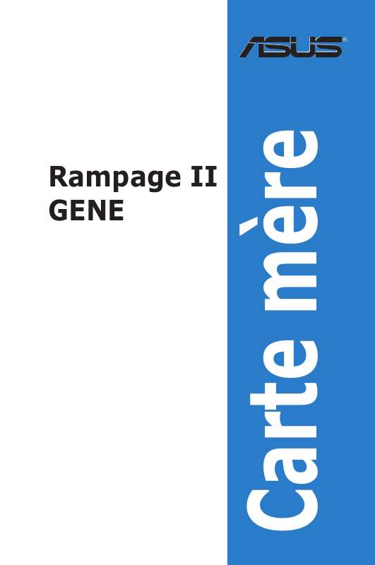 Guide utilisation ASUS RAMPAGE II GENE  de la marque ASUS