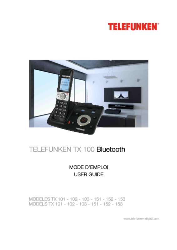 Guide utilisation  TELEFUNKEN TX 151  de la marque TELEFUNKEN