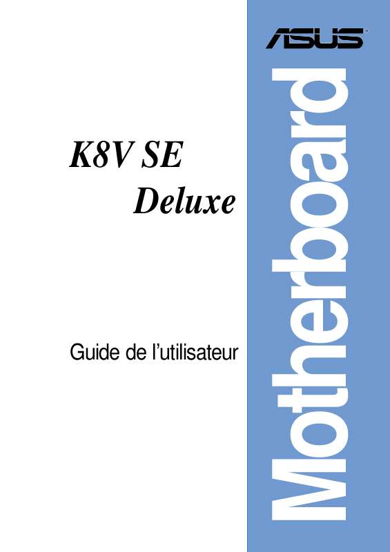 Guide utilisation ASUS K8V SE DELUXE  de la marque ASUS