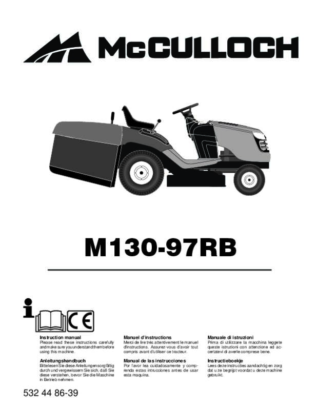 Guide utilisation MC CULLOCH M13597RB  de la marque MC CULLOCH