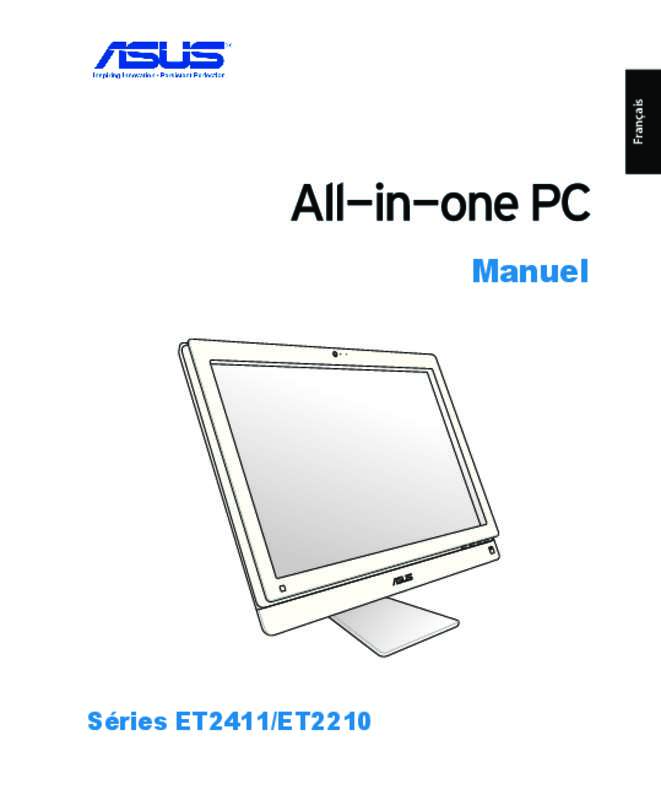 Guide utilisation ASUS EEETOP PC ET2411INKI-B007K  de la marque ASUS