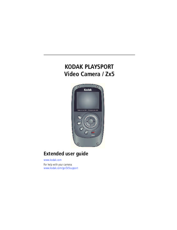 Guide utilisation KODAK ZX5  de la marque KODAK
