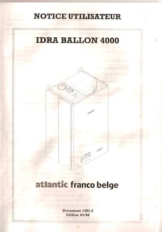 Guide utilisation ATLANTIC IDRA BALLON 4000  de la marque ATLANTIC