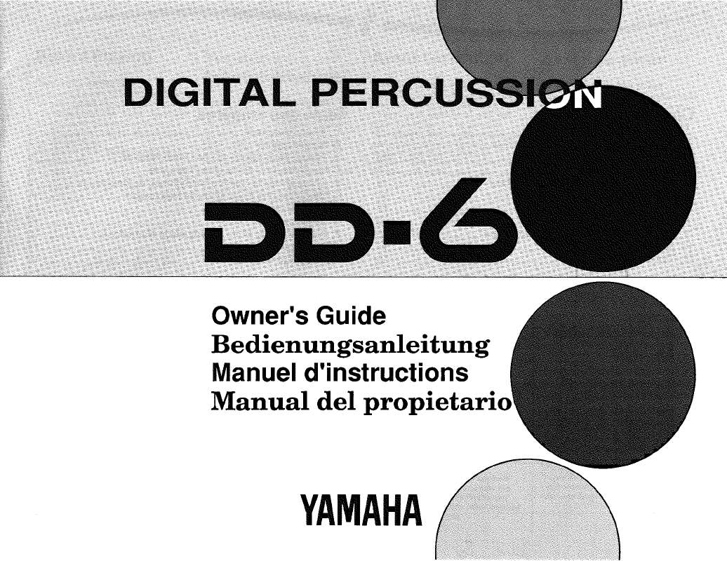 Guide utilisation  YAMAHA DD6  de la marque YAMAHA