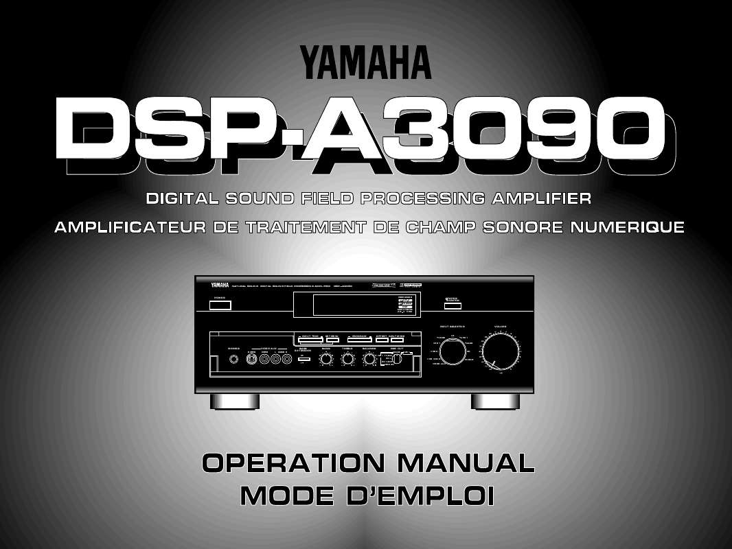 Guide utilisation  YAMAHA DSP-A3090  de la marque YAMAHA