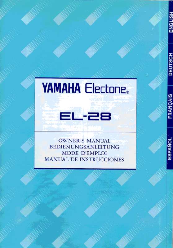 Guide utilisation  YAMAHA EL28  de la marque YAMAHA